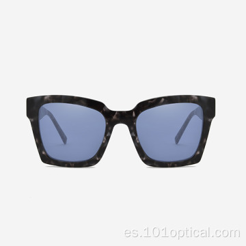 Gafas de sol cuadradas angulares de acetato para mujer